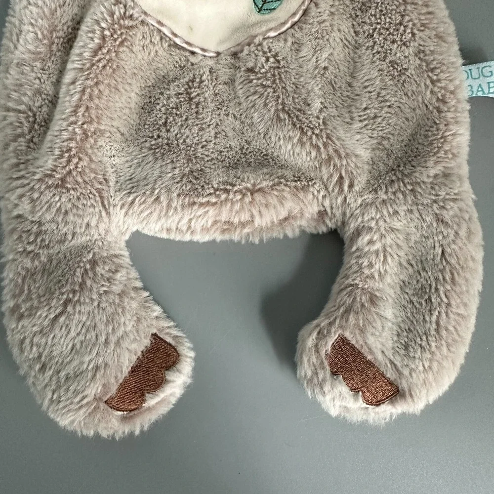 Douglas Baby Sloth Plush Lovey Security Blanket Brown Tan Soft Stuffed Animal